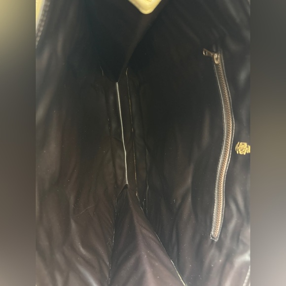 Mark Cross Vintage Cream/Tan Leather & Fabric Tote – Made in Italy – Rare Find - Picture 6 of 8